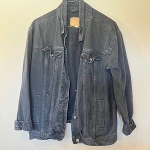 Hollister Distressed Black Denim Jacket